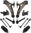TRQ Front Steering & Suspension Kit Ball Joint Control Arm Steering Rack