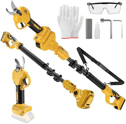 2 IN 1 Electric Pruning Shears with Pole for Dewalt 20V Max Battery