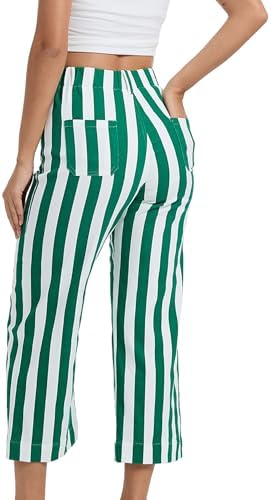Wide Leg Jeans for Women Trendy High Waisted Flare Jeans Cropped Pants Stretchy Baggy