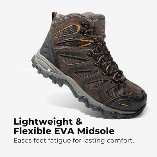 NORTIV 8 Waterproof Steel Toe Work Boots for Men