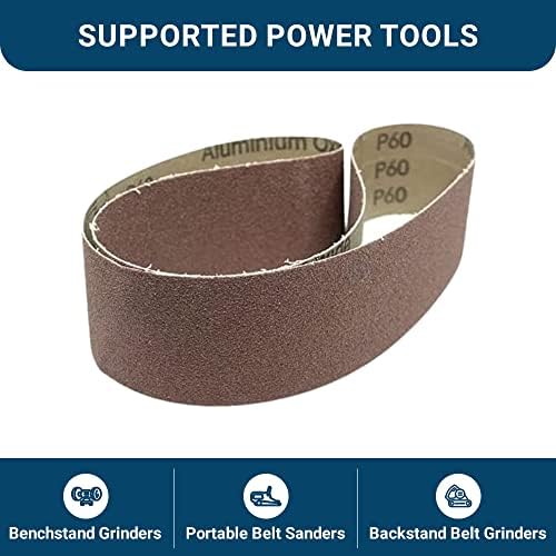 Benchmark Abrasives 2" x 36" Aluminum Oxide Sanding Belts for Grinding Deburring Polishing Rust Removal on Metal, Stainless Steel, and Carbon Steel, Use with Belt Disc Sander (6 Pack) - (40 Grit)