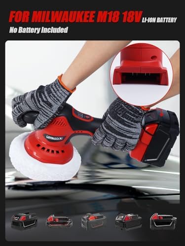 Cordless Car Polisher for Car Detailing Compatible, Red