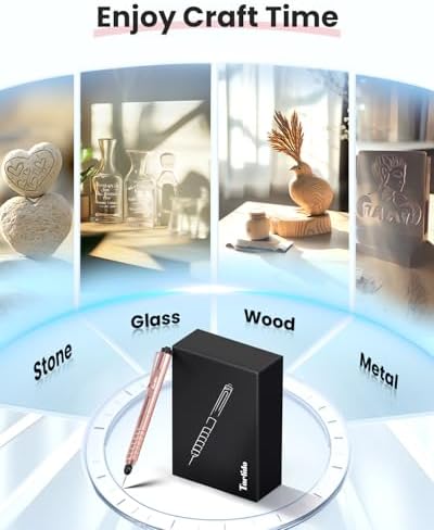 Tarlido Engraving Pen, USB Rechargeable Cordless Rotary Tools, Professional Mini Carving Machines Portable DIY Engraver Machine for Metal to Wooden, Glass, Jewelry-Rose Gold