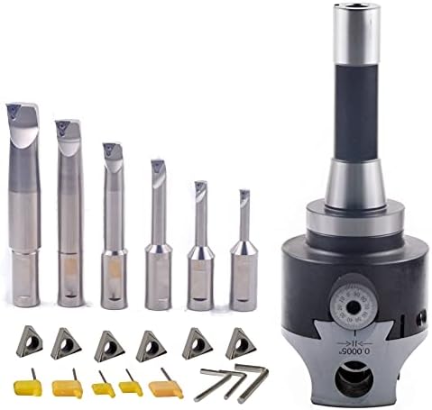 R8 Boring Head 3 Inch and 3/4 Shank Boring Bar 6pcs Set (Inserts Included) 3/4" - 4"