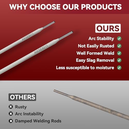 ARCCAPTAIN E6011 Welding Rods 3/32" 2LB Carbon Steel Stick Electrodes