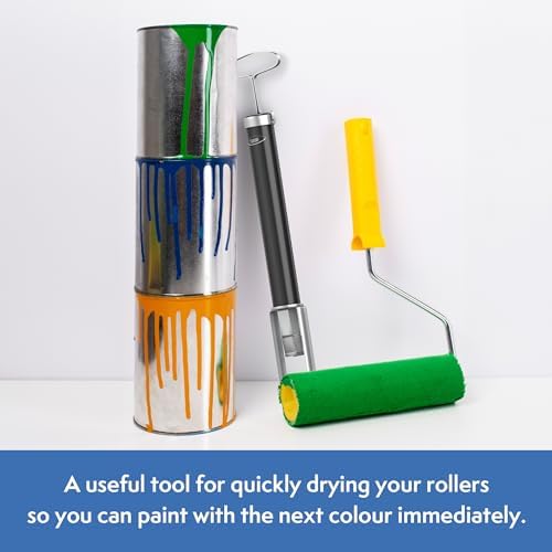 Axus Decor Spin'N'Clean Tool, Paint Roller Cleaner & Paint Brush Cleaner, Centrifugal Force for Instant Reuse, Compatible with core Rollers & Brush Sizes, to Suit 44mm core Rollers