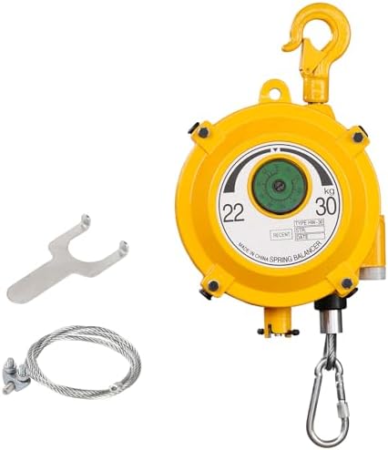 Heavy Duty Spring Balancer 22-30kg (49~66lbs), Tool Hanging Retractor, Retractable Balancer with 1.5m Adjustable Tension Steel Wire Cable, Industrial Tool Hanging Holding Equipment