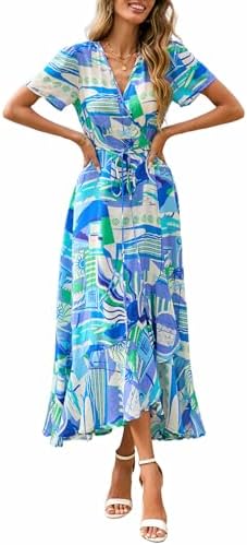 PRETTYGARDEN Women's Boho Floral Summer Maxi Dresses