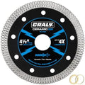 CRALY 4-1/2 Inch Super Thin Diamond Blade, 7/8 in Arbor, 4.5'' Diamond Tile Blade for Angle Grinder & Tile Saw, Diamond Cutting Wheel for Cutting Ceramic, Tile, Marble, Granite, Brick, Porcelain