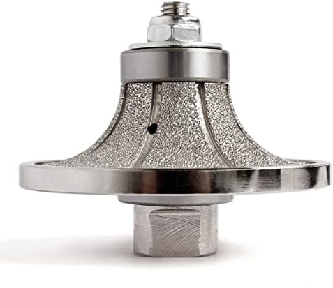 Diamond Hand Profiler B25,Half Bullnose Vaccum Brazed Profile Wheel Metal Cover Router Bit for Marble Granite D85 5/8-11