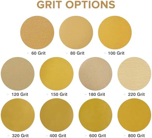 100 Pcs 6 Inch 100 Grit PSA Self Adhesive DA Sanding Disc Roll Sandpaper Designed for Surface Blending Edge Woodworking Metal Sanding Sand Paper