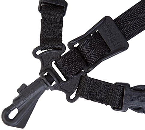 Neotech Soft Harness – Padded Neoprene Saxophone Shoulder Harness with Swivel Hook | Adjustable, Comfortable Support – Regular, Black, Made in USA