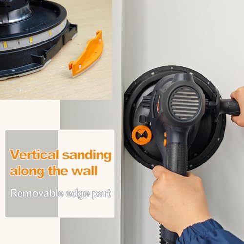 MAXXT Handheld Drywall Sander 810W, Electric Sander for Walls,Rough and fine Sanding, 1500-2800RPM Variable Speed, Upgraded Pad, Adjustable Suction, Self-Dust-Extraction (120, Volts)