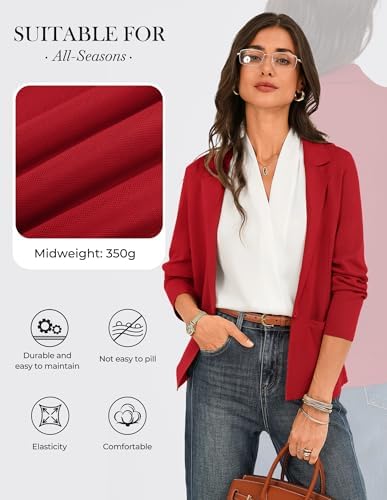 GRACE KARIN Womens Sweater Blazer Jackets Business Casual Work Cardigan