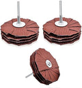 LINE10 Tools 4-inch Sanding Mop Kit, Moulding Flap Wheel Sander for Drill, 120 Grit Mop Sanders Brush, 1/4" Shank, Abrasive Flapper Sander for Woodworking, Contours, Finishing, Pack of 3