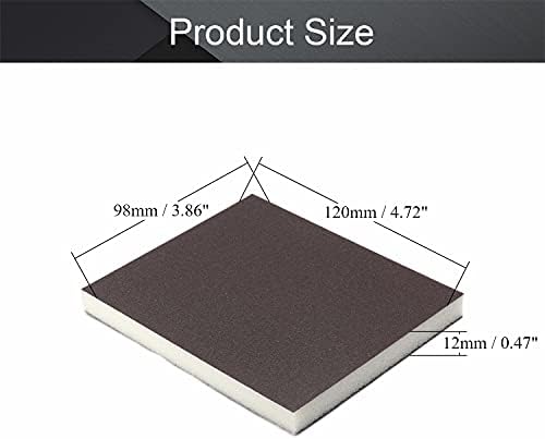 Utoolmart Sanding Sponge Sanding Blocks, 220 Grit Wet Dry Sandpaper Sponge, Washable and Reusable Sand Sponge Kit, for Kitchen Cookware Cleaning and Rust Removal of Rusted Metal, Grey, 8 Pcs