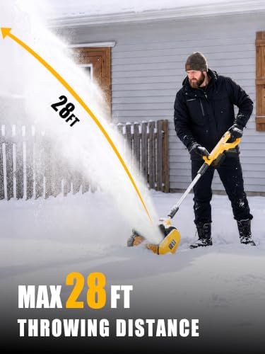 16" Cordless Snow Shovel Compatible with DeWalt 20V MAX Battery (Bare Tool)