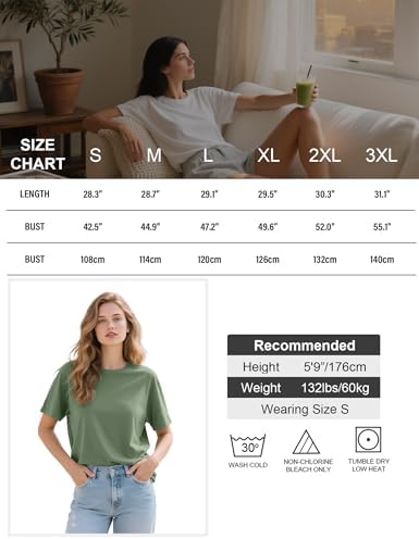 Kinglaman 5 Pack Womens Oversized T Shirts Workout Short Sleeve Summer Tops