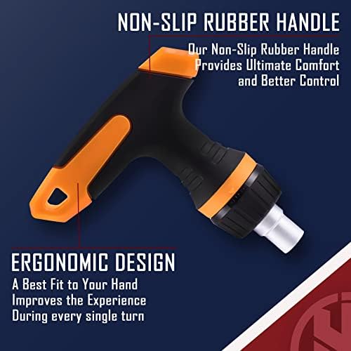 KNINE OUTDOORS Screwdriver Set Repair Kit Maintenance Tools with File Set, Hex Key Set, Ergonomical Designed T-BAR Ratcheting Wrench Rubber Mallet Bits Wrenches Adapters Pin Punches, 138 Set