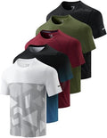 Liberty Imports 5 Pack Men's Active Quick Dry Crew Neck T Shirts