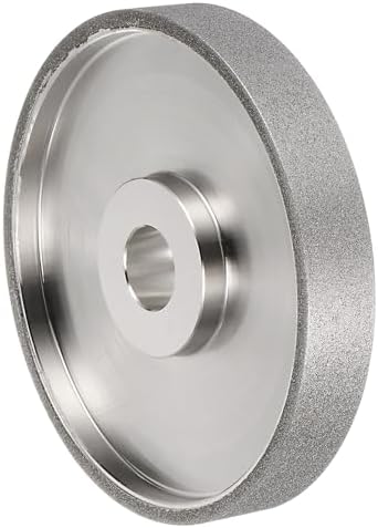 HARFINGTON Diamond Lapidary Wheel 6 Inch x 1 Inch Arbor Hole 150 Grit Grinding Wheels for Stone, Marble, Glass, Ceramics, Crystal, Carbide, Steel