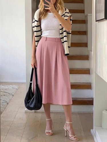 Casly Lamiit A-Line Midi Skirts for Women Business Skirt