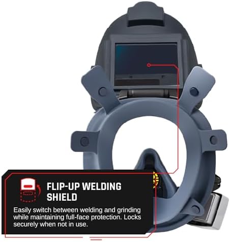 Parcil Distribution WF-101 Auto-Darkening Full Face Welding Respirator Mask