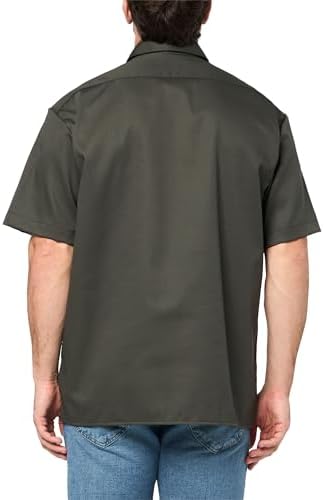 Dickies Men’s Short Sleeve Work Shirt – Durable Twill Button Down Shirts for Men, Lightweight Uniform for Daily Wear