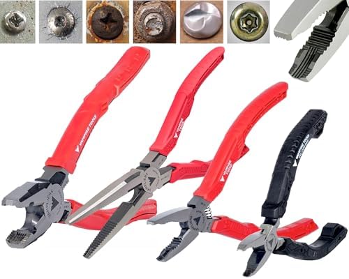 VAMPLIERS 4-PC Stripped Screw Extractor Pliers Set Pro Grade, Made in Japan