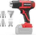 Cordless Heat Gun for Milwaukee M18 18V Battery – 380W 1022°F Hot Air Gun for Electricians, DIYers & Auto Wrapping | Shrink Tubing, Vinyl Wrap, Paint Removal | LED Light, 4 Nozzles, Tool Only