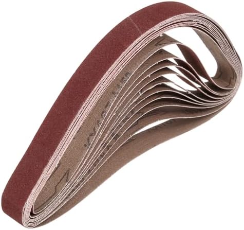 HARFINGTON 1 x 30 Inch Sanding Belts, 10 Pcs 150 Grits Aluminum Oxide