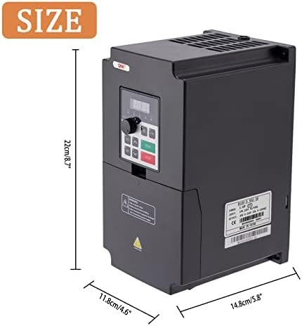 QNK 5.5KW 7.5HP 220V AC 25A VFD Converter Single to 3 Phase Inverter