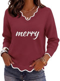 Zeagoo Women's 2026 Fall V Neck Sweater Long Sleeve Lightweight Knit Tops