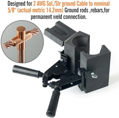 Graphite Exothermic Welding Mold Tool Kit for Cable to Rod 2 AWG / 5/8" T Connection (ZK-CR2-T)
