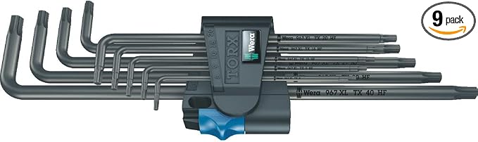 Wera 05024450001 967/9 TX XL HF 1 L-key set with holding function, long, 9 pieces
