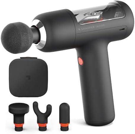 Sharper Image Powerboost Circuit Premium Deep Tissue Percussion Massage Gun