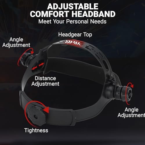 Solar Battery Powered 3.94''X1.93'' Large View Wide Shade 4/9-13 for TIG MIG ARC Cool Welder Mask Hood Helmet