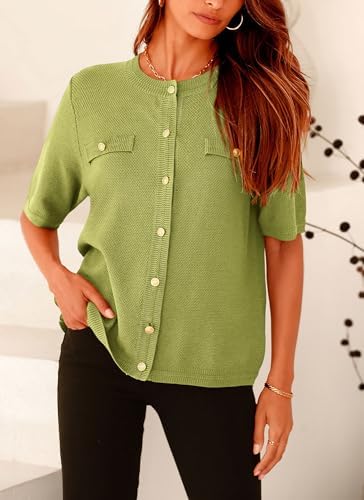 PRETTYGARDEN Women's Summer Casual Button Down Shirts