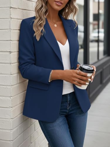 Mina Self Women's Business Casual Blazer Slim Fitted Lightweight Jacket