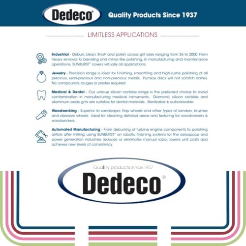 Dedeco Sunburst Radial Bristle Discs - 3/4" Curved - 1/16" Arbor - Assortment Kit - 86 Total Pieces for Precision Cleaning, Buffer, Polish, & Finish