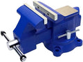Yost Vises 465 Combination Vise | 6.5 Inch Jaw Width Heavy-Duty Utility Pipe and Bench Vise |Secure Grip with Swivel Base| Made with Cast Iron and Steel U Channel Bar | Blue