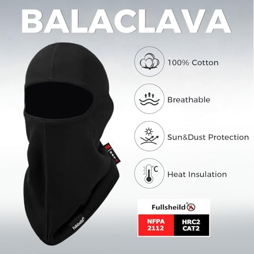 Fullsheild FR Balaclava Face Mask for Men Flame Resistant Hood Welding Cap