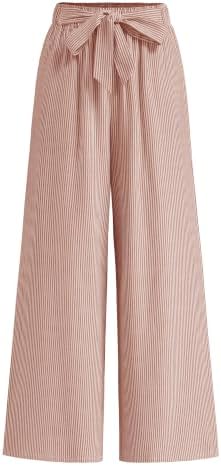 BTFBM Striped Palazzo Pants for Women Fall 2026 Wide Leg Dress Work Pants