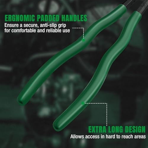 SK Tools USA 2-Piece Long Needle Nose Pliers Set, 11'' Long Nose Pliers