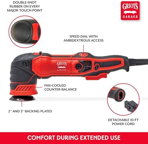 Griot's Garage G8 Orbital Polisher for Car Polishing and Detailing, 10908