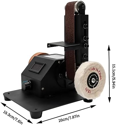 Mini Belt Sander,Benchtop Sander Electric Bench Grinder Spindle Sander 0-90° Adjustable Polishing Grinding Machine W/Digital Display For Metal, Wood, Acrylic,Jewelry