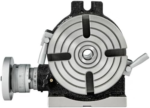 8inch Rotary Table Horizontal Vertical Milling Table, 4-Slot with Indexing Plate Set for Precision Milling Drilling (8 inch 4-Slot)