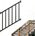 3Ft W x 36in H Stair Deck Railing Kit, Textured Black AAMA2604 Powder Coat, IBC Certified Guard Rail for Deck Porch Balcony Patio Outdoor