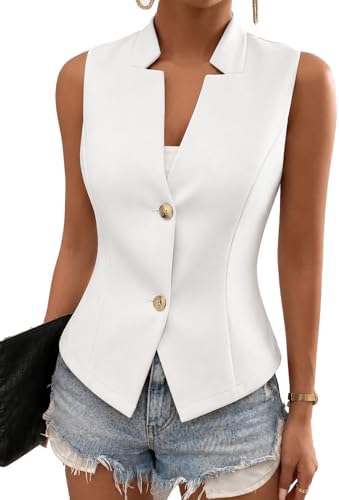 Mina Self Women's Sleeveless Sweater Vest,Knit Stretchy Dressy Casual Top