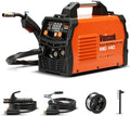 140A MIG Welder, Flux Core Welder Machine, Gasless MIG Welding Machine 3 in 1 IGBT Inverter Welder Portable Wire Feed Welder with LCD Display (140A Welder)